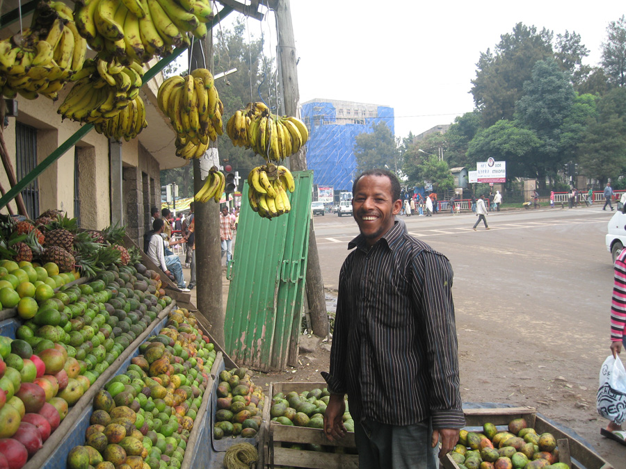 My favorite fruit shop, kitty corner from the museum