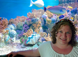 While Rowan spends most of her time studying fossil coral reefs, she has been known to dabble in modern reefs as well.